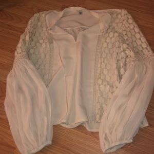 Cream lace blouse